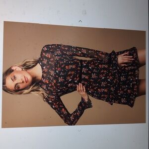 NWT Floral Black Dress